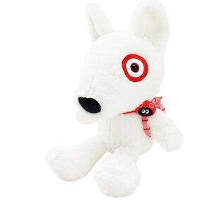 NEW! Target Bullseye Plush Stuffed Dog With Backpack & Ladybug 10"